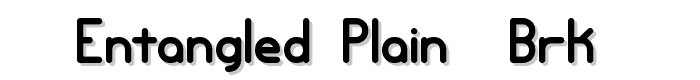 Entangled Plain (BRK) font